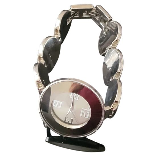 Unbranded Ladies Watch y2k style Silver looking back and watch face BOHO style - Picture 3 of 7